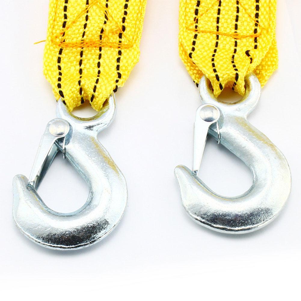 4M Авто Буксировочный Трос Для Легковых Автомобилей Грузовиков Прицепов Внедорожников С Крюками Из Легированной Стали Ремень Для Аварийной Буксировки Автомобиля Флуоресцентный Нейлон