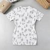 Women's V-Neck Floral Bodycon Dress Short Sleeve Fitted Soft Fabric, Elegant for Daily Casual Vacation Outfit
