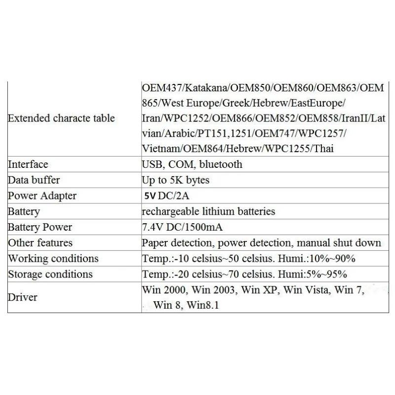 Беспроводные мини-термопринтеры 58 мм, портативный принтер чеков, термопринтер BT, мобильный телефон, Android POS, ПК, карманные устройства для изготовления купюр, Impresora