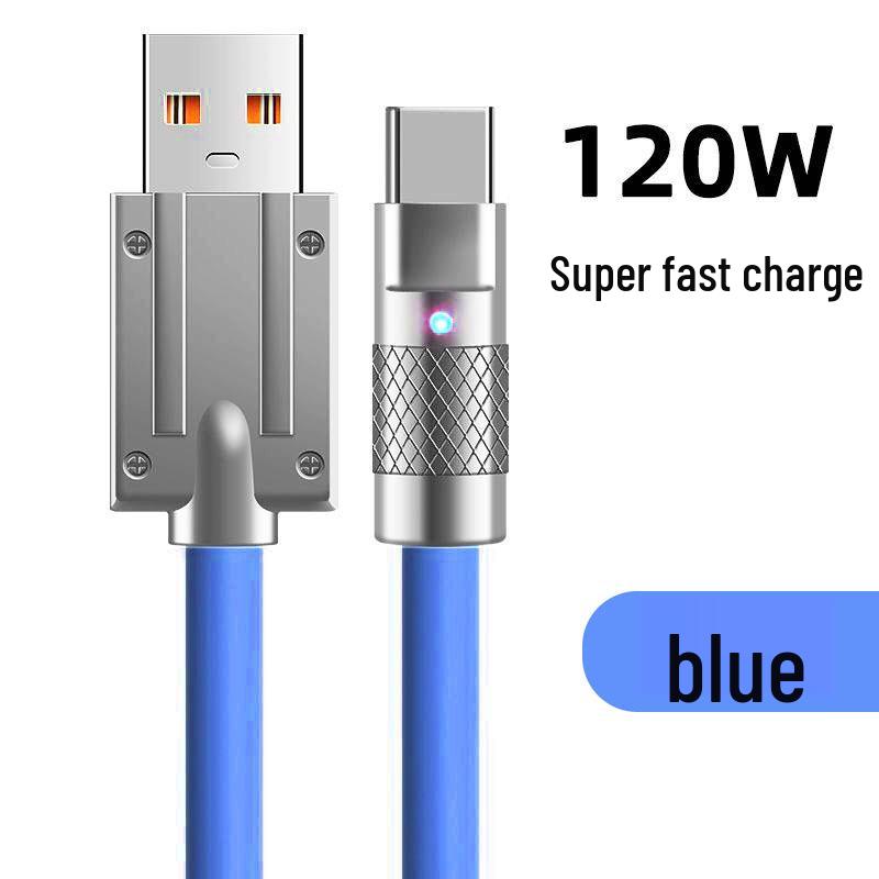 Супербыстрый зарядный кабель Dual Type-C мощностью 120 Вт для Apple, Huawei, Vivo, Oppo и Xiaomi с цифровым дисплеем, совместимый с 6A