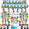 Высококачественные украшения для торта Luca Party с персонажами мультфильмов «Океан» для дней рождения