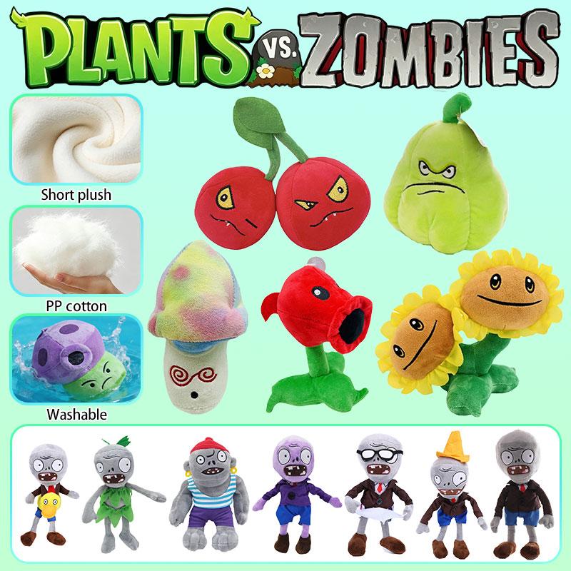 Плюшевые игрушки Plants Vs Zombies Подсолнух Горохострел Куклы Мягкая набивная подушка Детский рождественский подарок