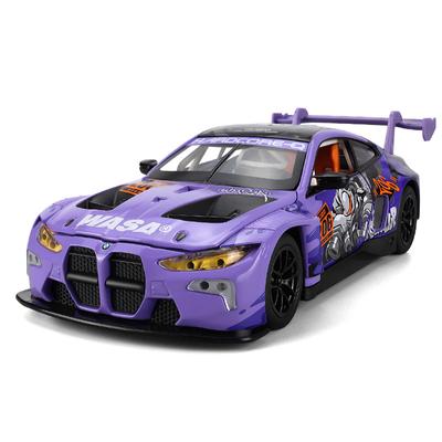 Совместный выпуск 1/24 масштаба BMW M4 GT3 сплава спортивная модель автомобиля литой металл трек гоночный автомобиль модель звук свет детский подарок