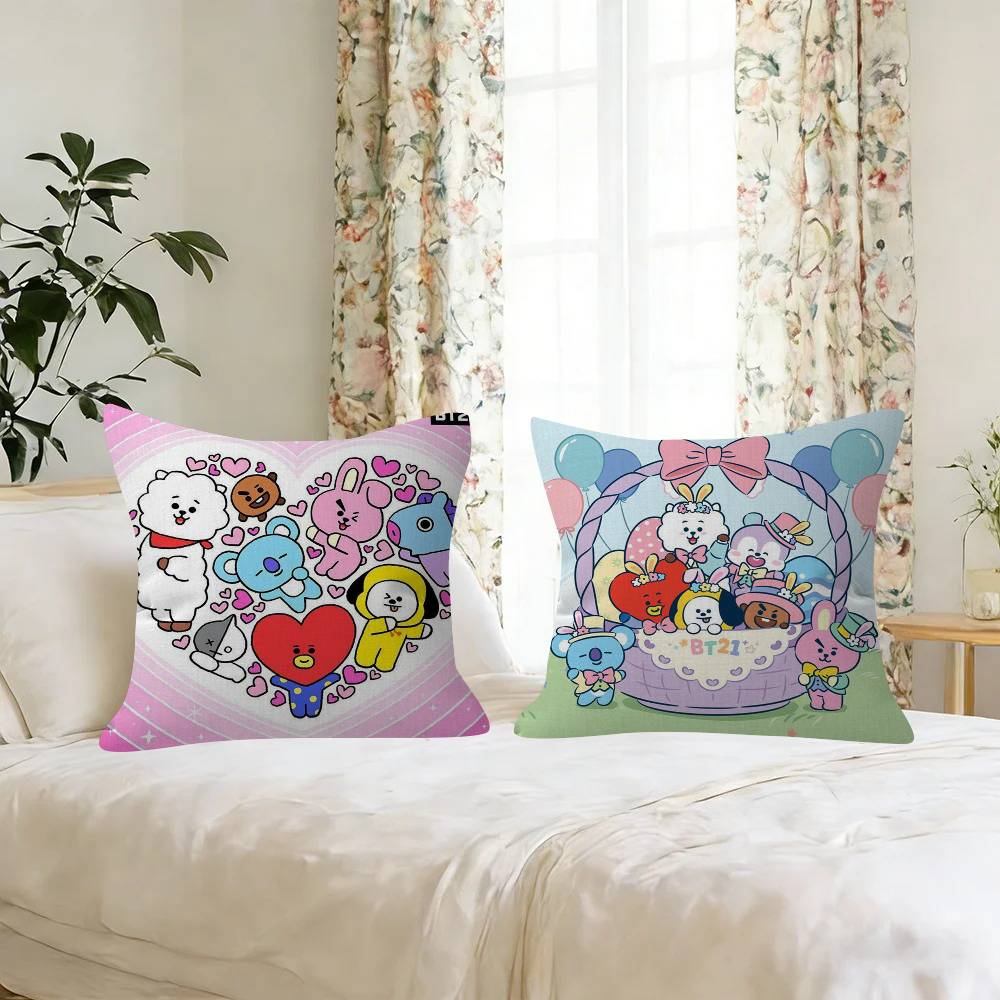 Pillow Dust Cover Bedroom Kids Party Decoration Pillowcase Birthday Children Gift Cute B-Bt Cartoon 21S Anime