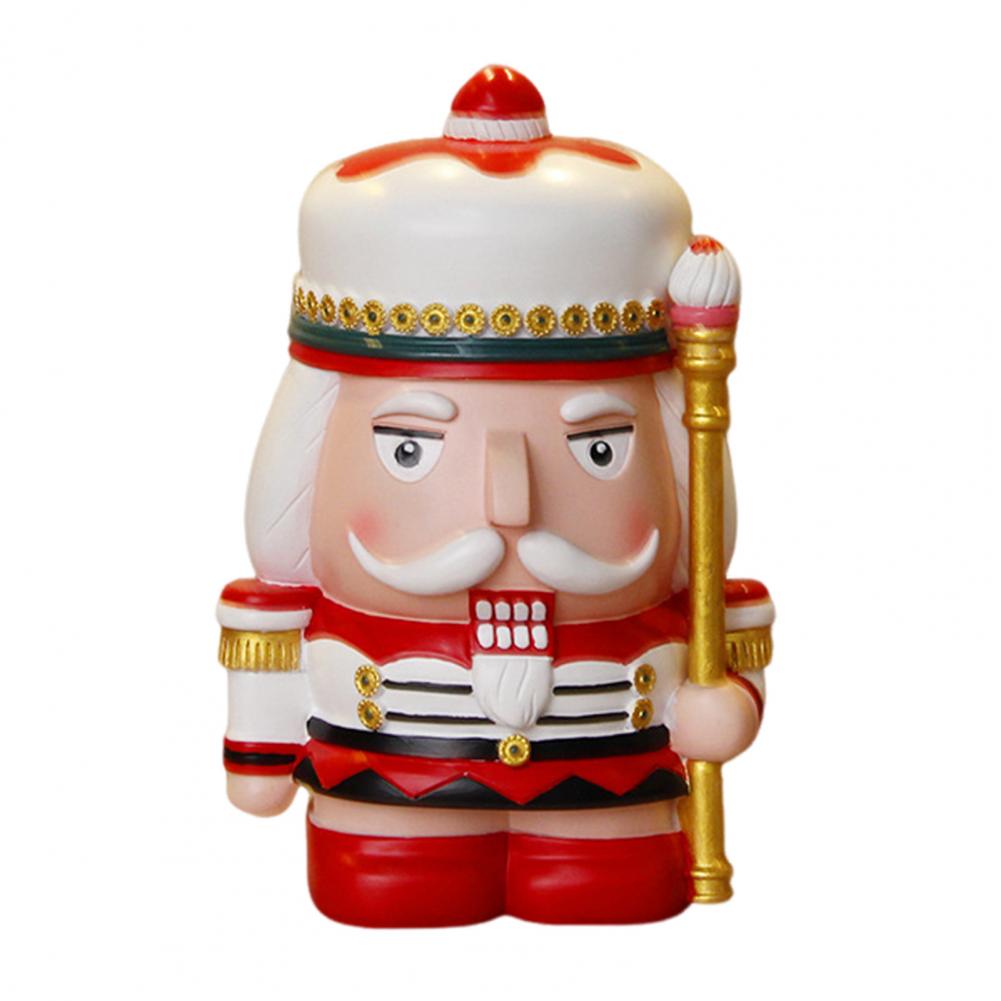 Nutcracker Soldier Money Box Resin Nutcracker Soldier Coin Bank for Saving Seasonal Cheer Multifunctional for Holiday for Kids