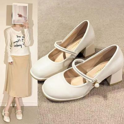 2025 весна новый нишевый дизайн женские туфли Мэри Джейн на высоком каблуке мягкая подошва не устают ноги удобные темпераментные женские туфли