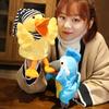 28cm Kawaii Animal Duck Parrot Stuffed Plush Hand Puppets Educational Toys For Family Playgame Time Stuffed Doll