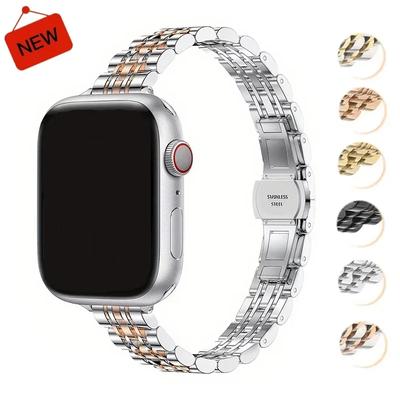 Ремешок из нержавеющей стали для Apple Watch Ultra 2 49 мм 42 мм 46 мм металлический браслет iWatch Series 10 9 8 7 6 5 4 3 женский 45 мм 41 мм