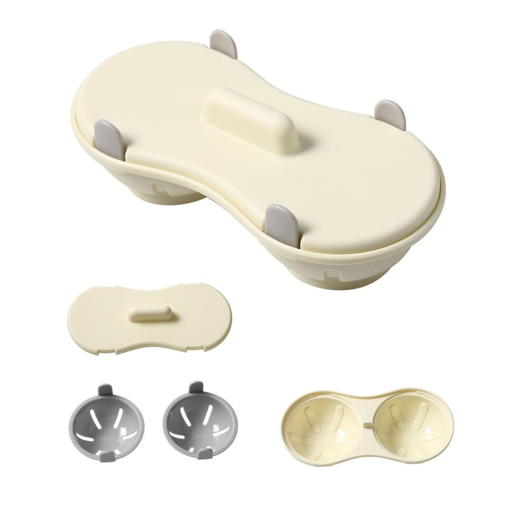 LMETJMA Microwave Egg Poacher Double Layer Egg Boiler for Microwave 2 Cavity Eggs Poacher Steamer Boiled Egg Cup Mold JT398
