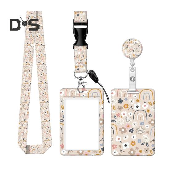 Держатель для удостоверения личности с ремешком для учителя, вертикальный брелок для бейджа и брелок для медсестры, учителя, сотрудника службы безопасности