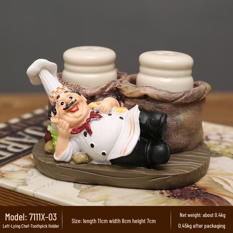 European Chef Figurine - Decorative Ornament for Home, Cafe, Cake Shop, or Living Room