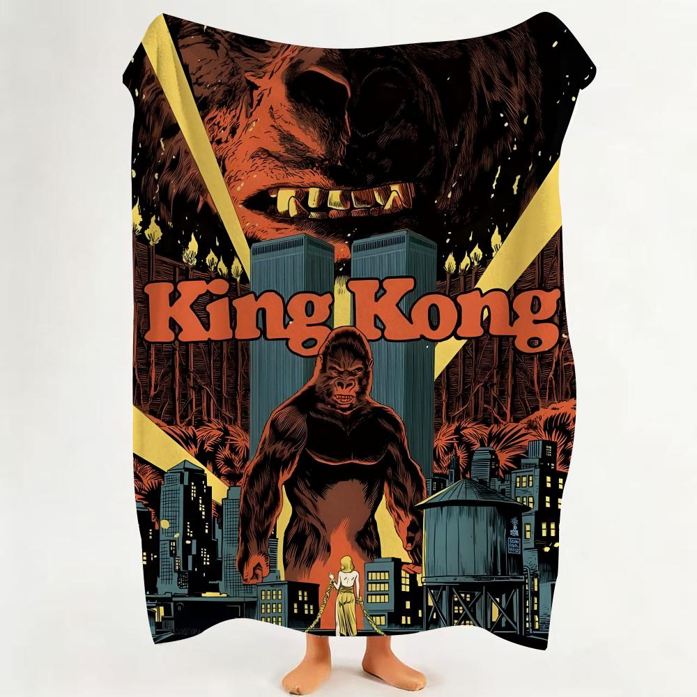 Movie K King K Kong Throw Flannel Throw Blanket Suitable for Sofa Living Room Bedroom
