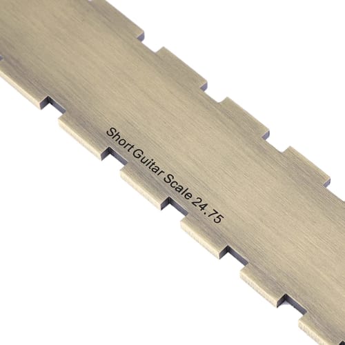 Guitar Fretboard Ruler, Measuring Tool, Dual Scale, 24.75 Notched Fretboard Straight Edge, Luthier Tool for Guitar Neck Leveling, Durable Stainless St