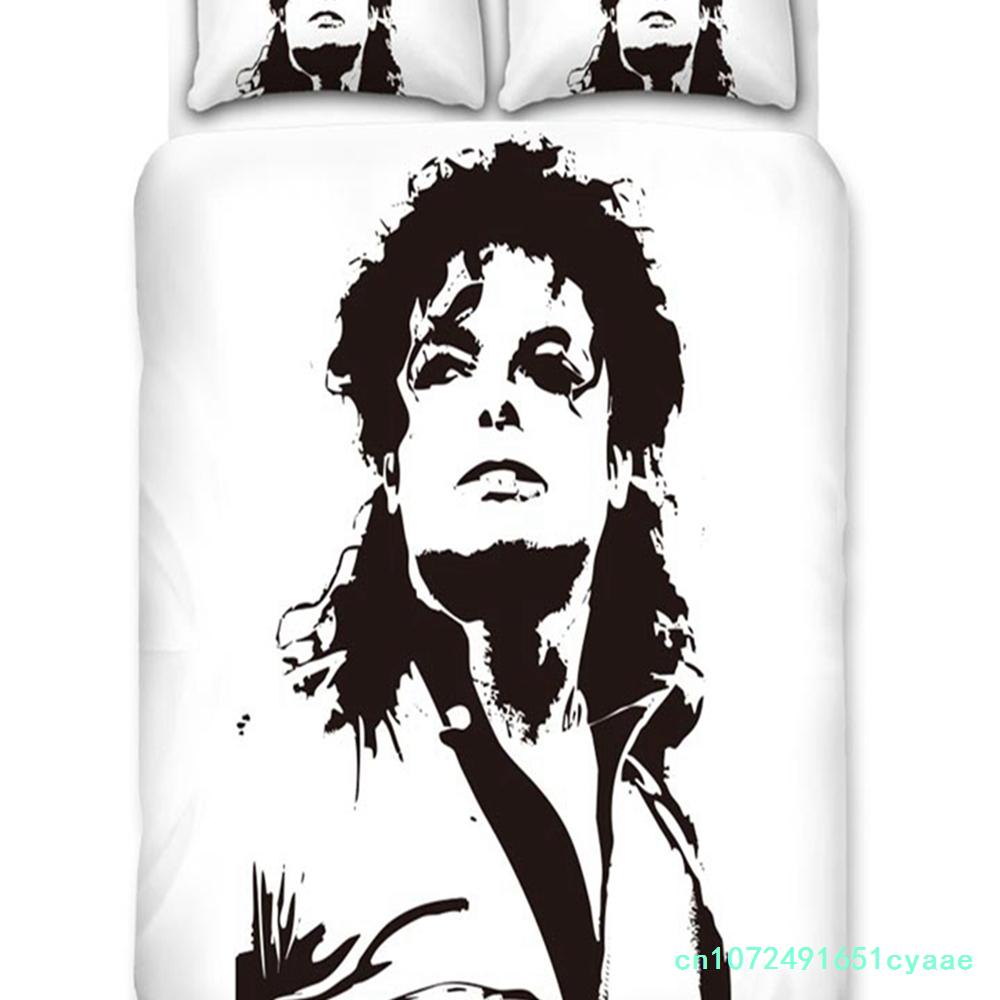 Michael Jackson 3D Bedding Set Duvet Covers Pillowcases Cartoon Michael Jackson Comforter Bedding Sets Bedclothes Duvet Cover
