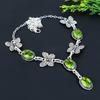 Natural Peridot Gemstone Handmade 925 Sterling Silver Gift Necklace 18" U4Y49