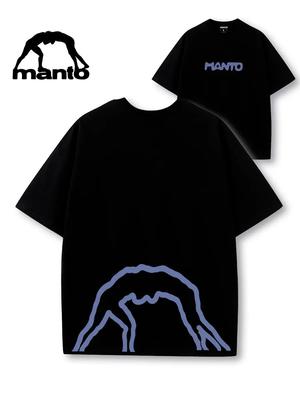 Свободная хлопковая футболка Manto с принтом