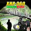 100000 Lumen Super Bright Comfort Headlamp XHP360 High Power Work Head Light Zoom Rechargeable Head Lamp Outdoor Lantern Camping Light