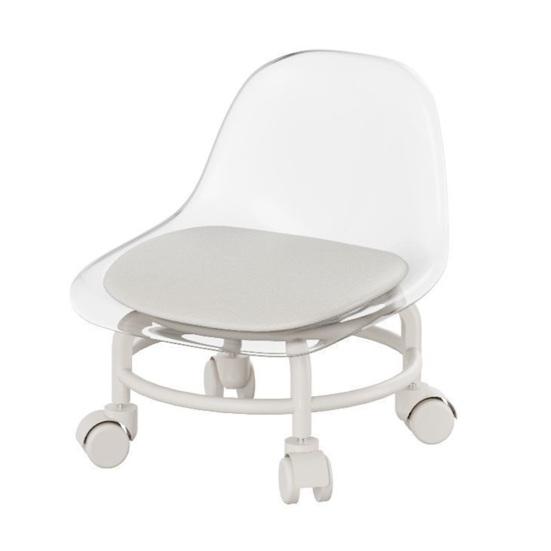 Низкий табурет Yousheng на роликах со спинкой, вращающиеся на 360 градусов колеса, искусственной кожей, подушка, роликовое сиденье, прочный вращающийся мини-стул, табурет для сидения