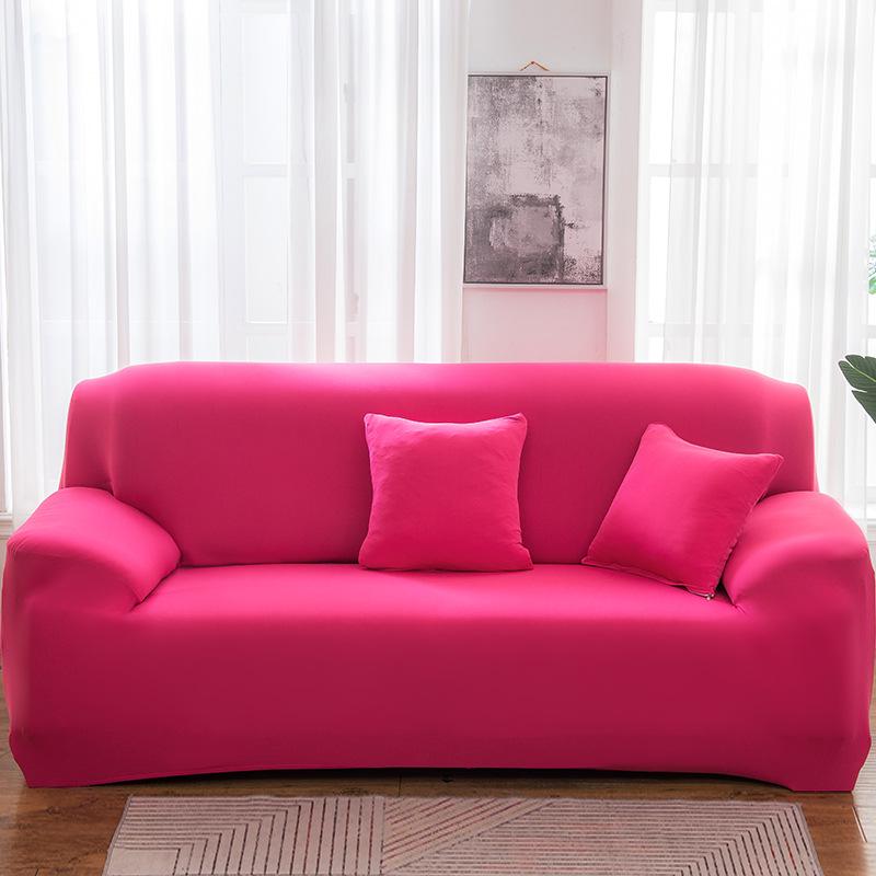 1pc Thick Elastic Sofa Cover Solid Color Slipcover Spandex Furniture Protector for Bedroom Office Living Room Home Decor