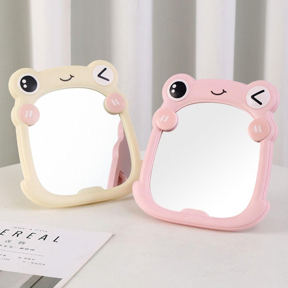 Portable Dressing Mirror Cute Table Countertop Mirror Frog Makeup Mirror Student Dormitory