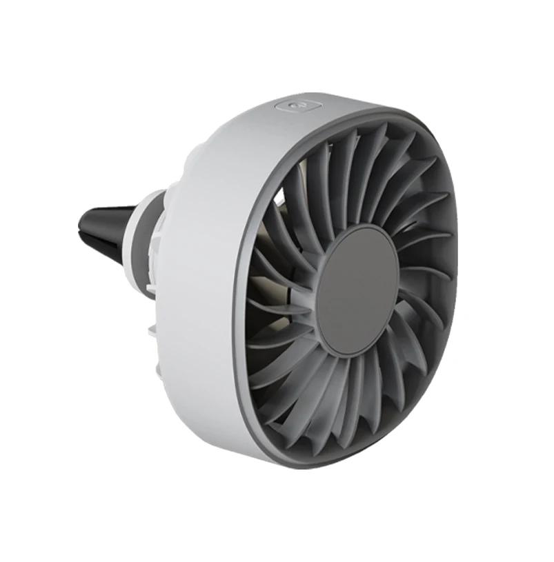 2025 НОВЫЙ Маленький вентилятор для крепления в автомобиль USB Маленький электрический вентилятор для воздуховыпускного отверстия автомобиля Сильный ветер Прохладный Цветной свет Вентилятор Автомобильные принадлежности