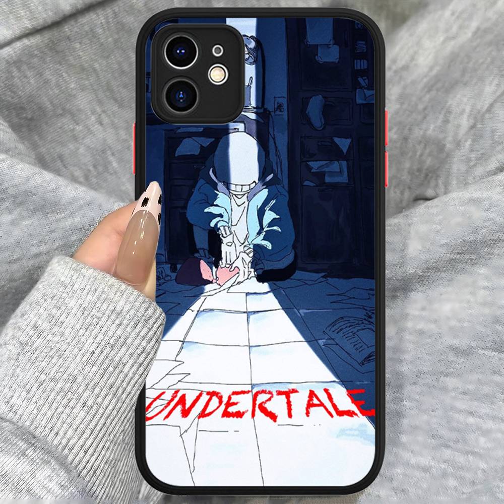 Силиконовый чехол для iPhone 16 15 14 13 12 11 Pro Max Plus X XS MAX с рисунком из игры Undertale, противоударный, матовый