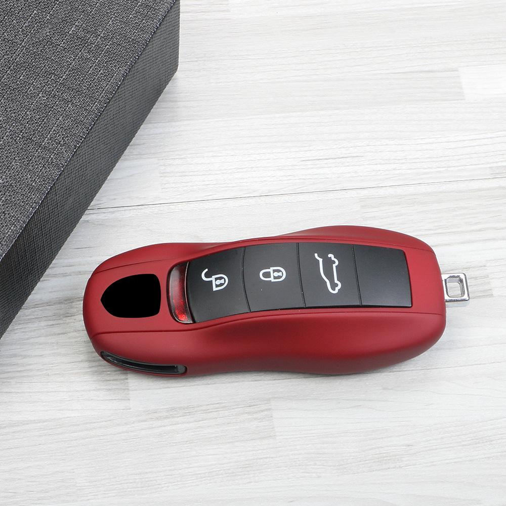Fits Porsche Key Shell: Bordeaux Red for Cayenne, Macan, 911, Panamera, 718, Taycan