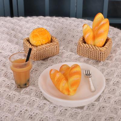 1/12 Кукольный домик Имитация хлеба с корзиной Кукольный домик Мини Кухня Украшения для еды Аксессуары для кукольного дома