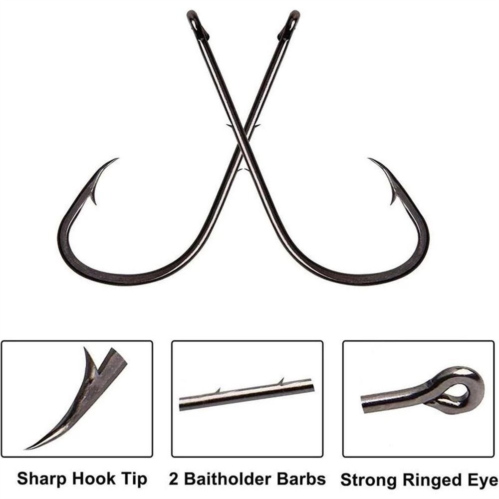 Аксессуары для рыболовных снастей с длинной ручкой, офсетный узкий крючок для наживки, крючки с длинным цевьем и двойной бородкой