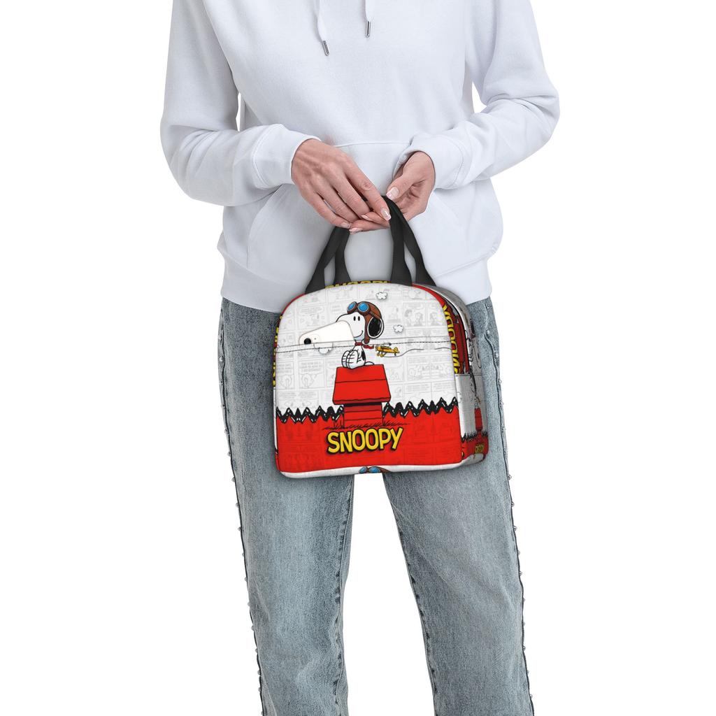 Custom S-Snoopies Lunch Bag Men Women Cooler Thermal Insulated Lunch Box for School