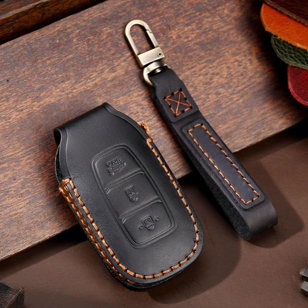 Leather Car Key Cover for Hyundai Fiesta - Cross-Border Hot-Selling Accessory