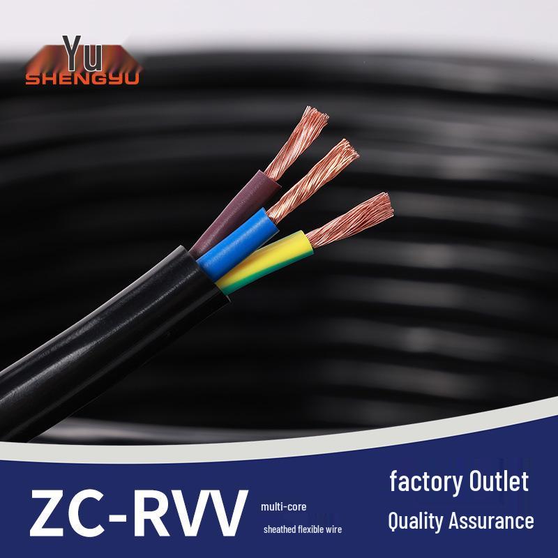 Flame Retardant RVV Electrical Power Strip Cord with Sheathed Wire