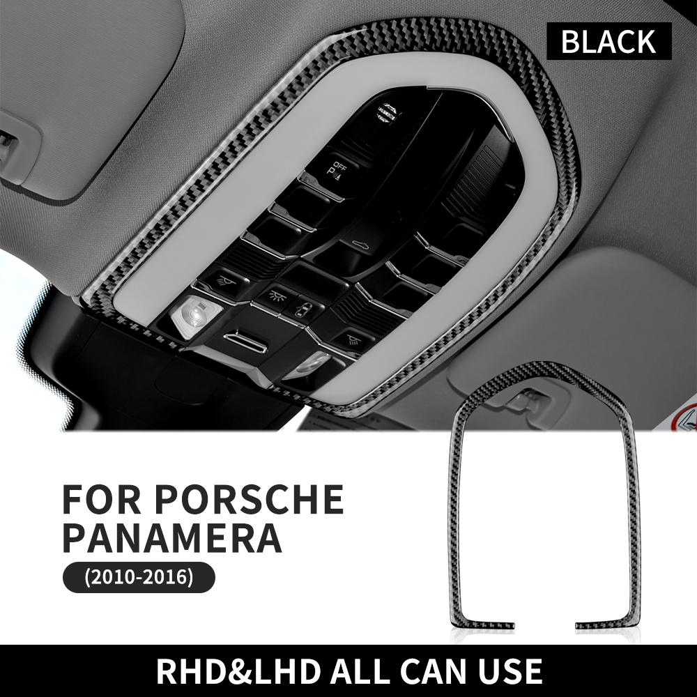 For Porsche Panamera 2010-2011-2016 Real Carbon Fiber Reading Light Frame Cover Trim|Interior Decor Sticker 4Pcs Dry Carbon.