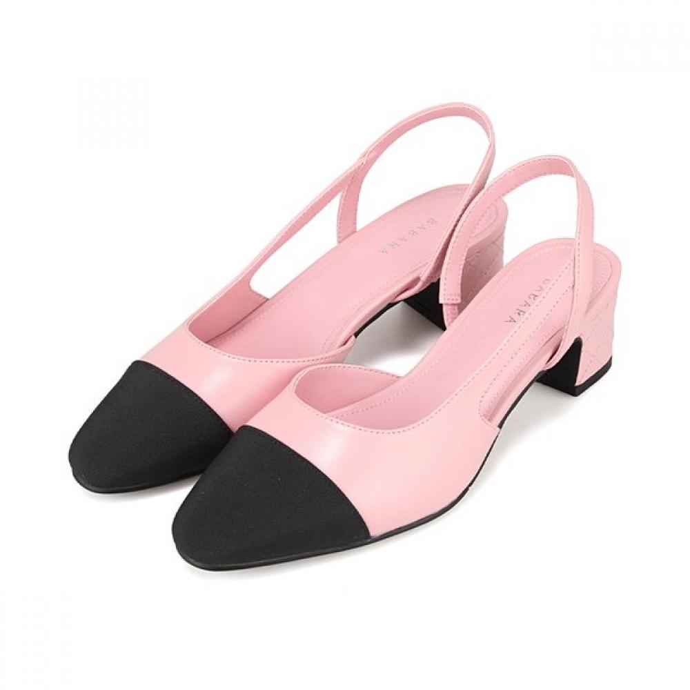 Barbara Basic Slingback Sandals Color Combi 4.5cm 4 Colors Bbj204
