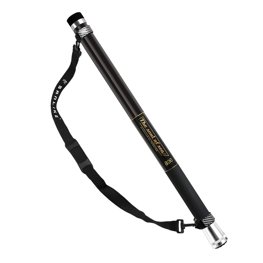 SANLIKE Landing Pole, Telescopic, Lightweight, Carbon Fiber, for Rock Fishing, Short Jointed Landing Pole, 800mm
