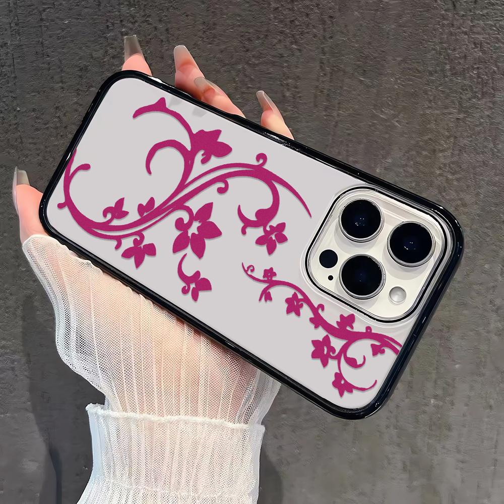 Простой Чехол Для Телефона С Цветами Для IPhone 17 Air 16 15 14 Plus 13 12 11 Pro Max Прочный Чехол Защита От Падения Funda Защитная Оболочка