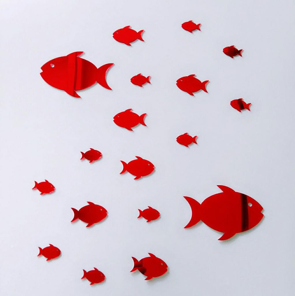 Рыбка-пузырь Океан Наклейка на стену Зеркало акриловое 3D Настенное искусство для детской комнаты и детского сада Самоклеящийся Съемный Декор