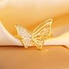 Кольцо на указательный палец с открытыми бриллиантами в виде бабочки Love Temperament, регулируемое, женское, ювелирное изделие
