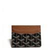 Маленький картхолдер Goyard Goya: Ультратонкий кошелек-картхолдер с принтом «гусиная лапка» для женщин