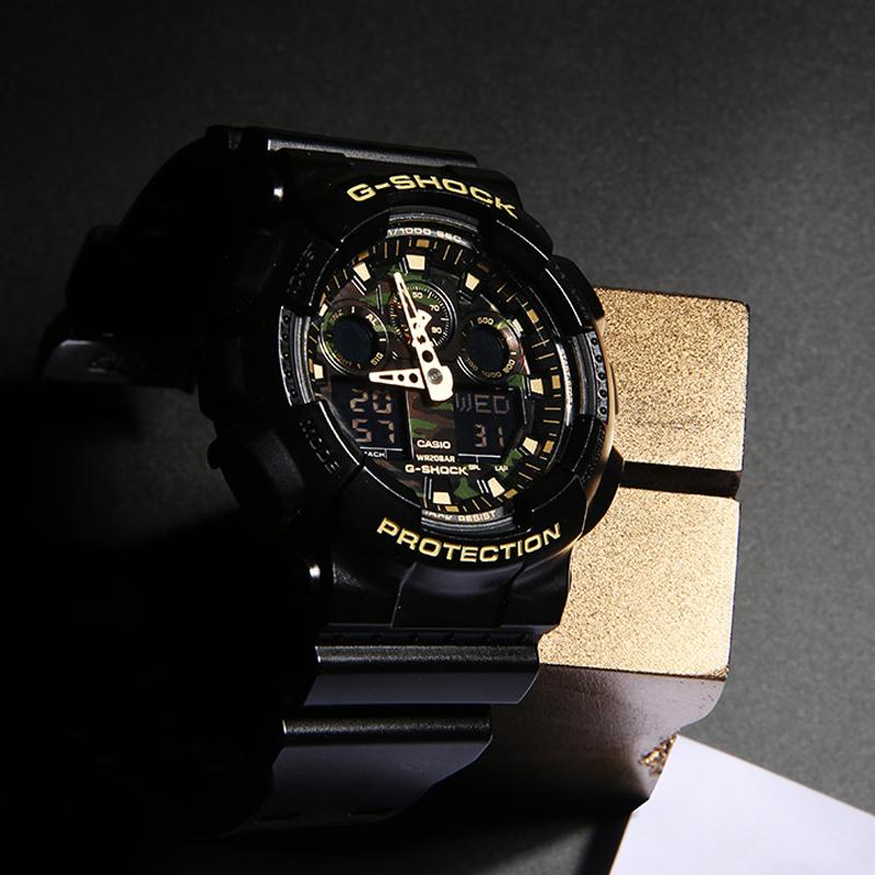 Casio Унисекс Парная Серия Настольных Часов Зеленые Часы GA-100CF-1A9&BA-130-7A2