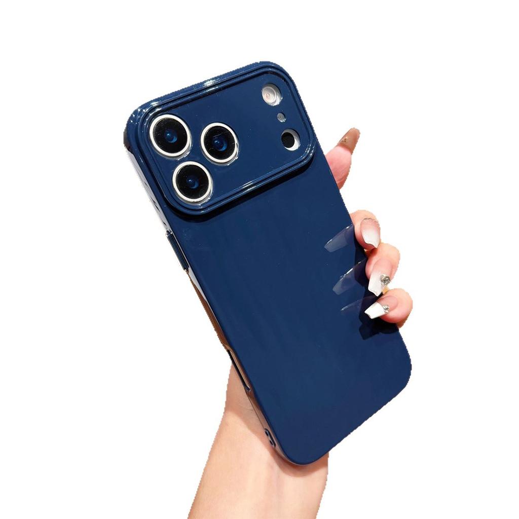 Solid Color Light Pillar Phone Case for Apple 17PROMAX Cute Anti-Hand Sweat Anti-Fingerprint Small Fresh 17 Case