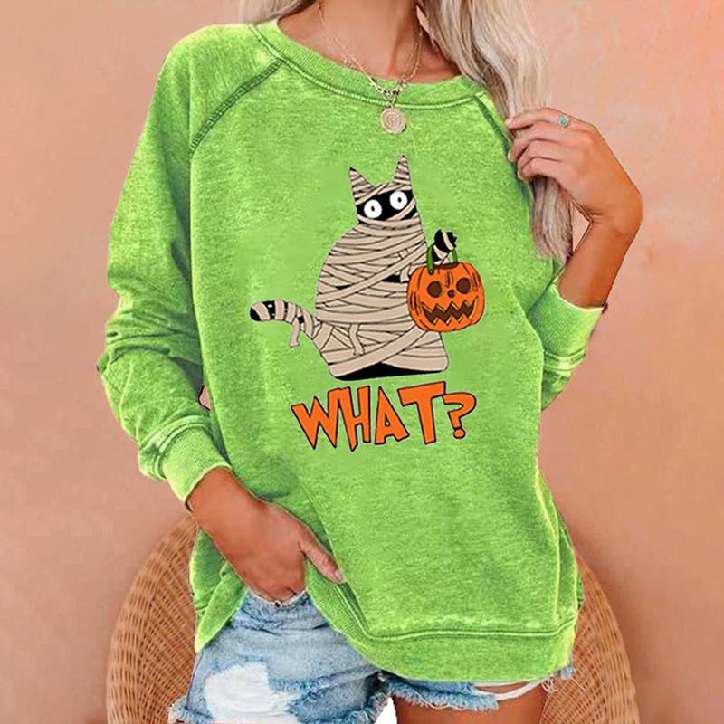 Shoulder Sleeves for Spring Autumn Comfortable and Fashionable Simple and Loose 3D Digital Printed Women's Clothing Pullovers & Long Sleeves