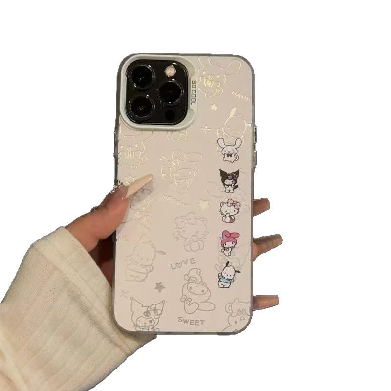 Полый мультяшный яблочный чехол для iPhone 13-17, милый высококачественный чехол для Pro Max