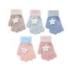 Plush Half Finger Cat Five Fingers Korean Mittens Star Kids Outdoor Gloves Children Winter Gloves