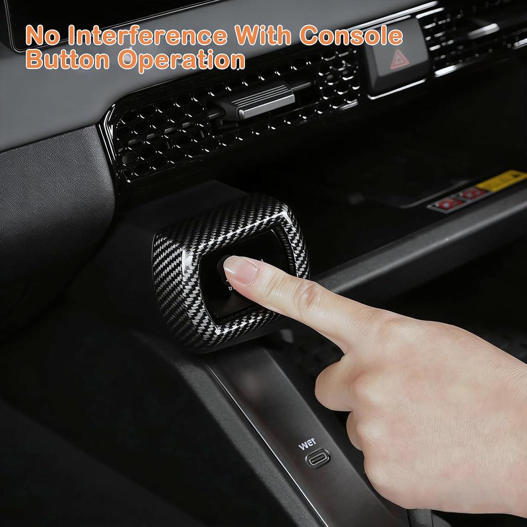 For 2026 Toyota RAV4 2PCS Center Console ABS Driving Control Panel Cover Decor Trim, 2026 RAV4 Hybrid&Plug-in Hybrid Interior Accessories-Carbon