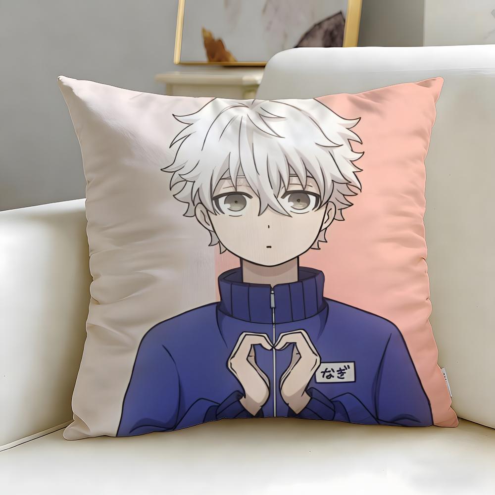 Популярный аниме Blue Lock Наволочка Мягкая и Легко стирающаяся – Универсальная для Дивана, Кровати, Путешествий и Офиса