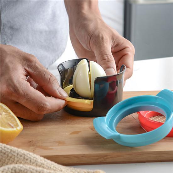 1PC Multifunctional Fruit Vegetable Egg Cutter Kitchen Accessories Slicing Cooking Gadgets Cutting Egg Slicers Random Color
