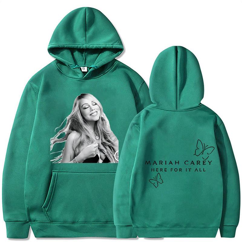 2025 Hoodies Mariah Carey Here for It All Tour Sweatshirts Men Women Clothing Pullovers Fans Gift Streetwear Long Sleeve Clothes