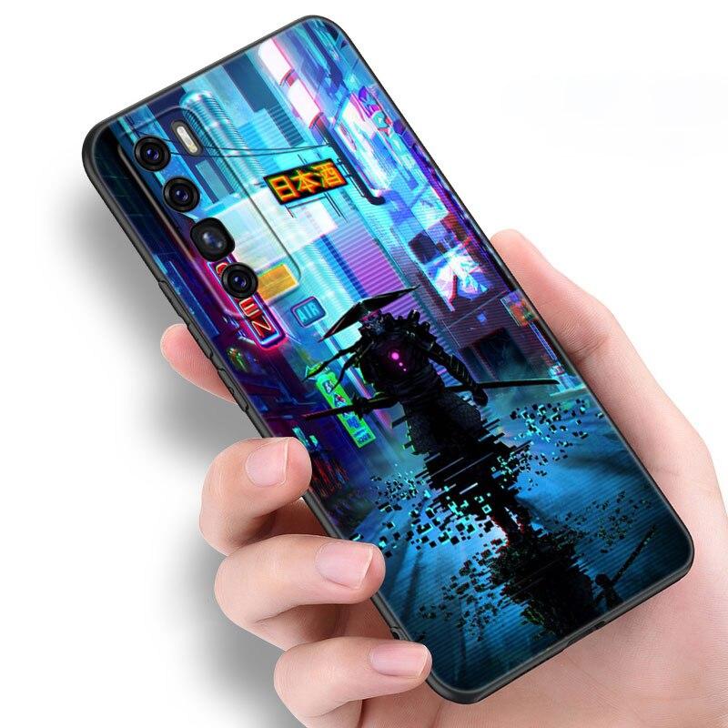 Чехол японский самурай для Huawei NOVA 8 9 Pro 8i 7i 7SE Y60 5T Mate 40 30 20 10 Lite Honor 50 30 Premium Pro Plus 30S мягкий чехол