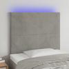 VidaXL LED Headboard Bedroom Furniture Single Bed Accessory Headboard Bed Frame Interior Light Grey 3122174